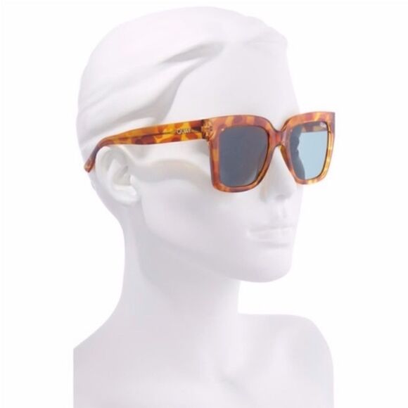 Quay Australia NWT Icy Sunglasses Orange Tortoise/Green Lens - Picture 3 of 10